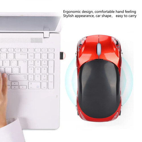 Smart rouge en forme de voiture souris compacte 2,4 GHz 2AAA 2