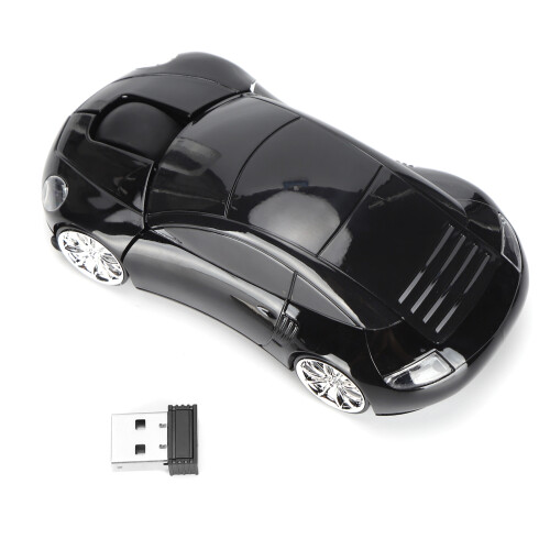 Mouse senza fili compatto a forma di auto 10m 2xAAA nero 1