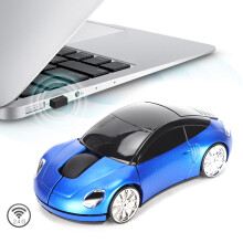 Mouse wireless USB a forma di auto 2.4G blu 800-1600dpi