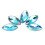 1000 pièces Gift06 œil de cheval 3x6 mm Bleu lac AB 7