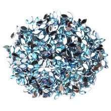 1000 pièces Gift06 œil de cheval 3x6 mm Bleu lac AB