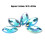 1000 pièces Gift06 œil de cheval 3x6 mm Bleu lac AB 11
