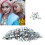Gift01 1000 pièces 3x6mm œil de cheval à dos plat Blanc AB 14