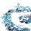1000 pièces Gift06 œil de cheval 3x6 mm Bleu lac AB 13