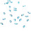 1000 pièces Gift06 œil de cheval 3x6 mm Bleu lac AB 8
