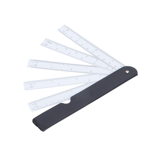Righello pieghevole a ventaglio con scala in plastica 20cm 7.9in