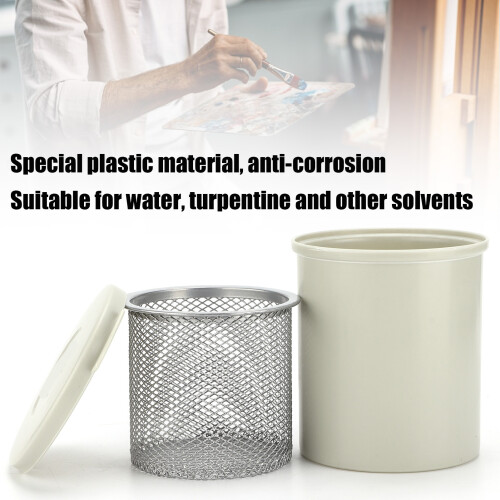 Secchio per lavaggio pennelli 11,5 cm 4,5 in clip in plastica 2