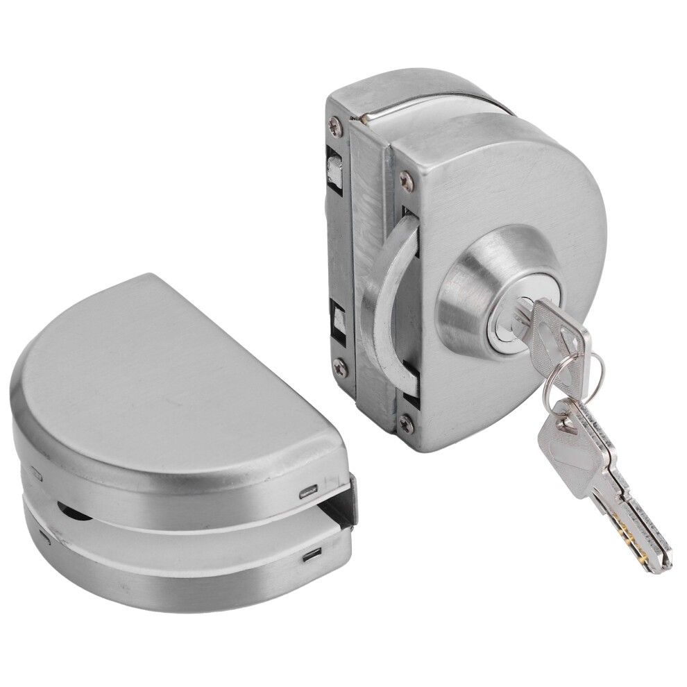 10Â12Mm Thickness Glass Door Lock Stainless Steel Push Sliding Gate Lock With 3 Keys For Home 4691322432165