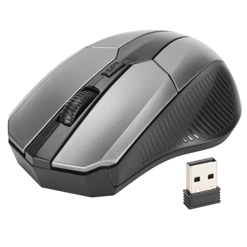 Mini mouse wireless 2.4G USB grigio 800-1200-1600DPI 1