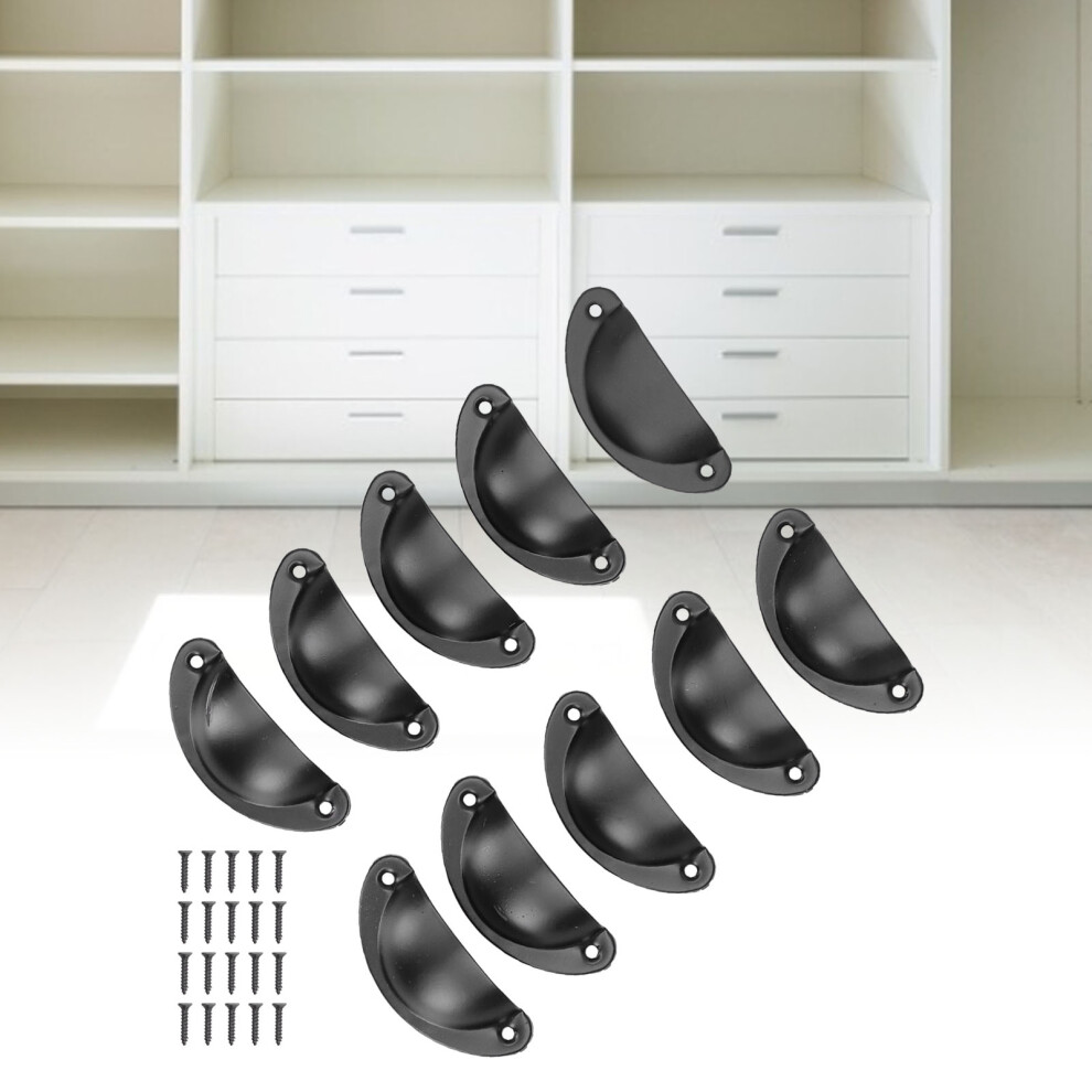 10Set Medicine Cabinet Handles Vintage Shell Shaped Door Handle For Cabinet Wardrobes 8371322434357