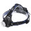 Lampada frontale LED 2x18650 nera 35mm 900LM 10W 16
