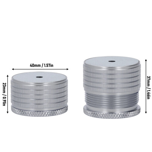 2 pezzi di rialzi in alluminio 23-37mm 50-500kg Space Gray 1