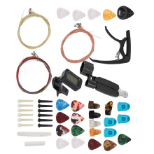 Gitarren-Zubehör Farbige Saiten Set Tuners Capo Steg-Pins Stahl