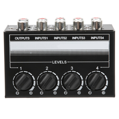 Tragbarer Mini-Stereo-Mixer 4-Kanal-Passiv-Audio-Hub für Gesang oder Effekte 1