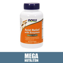 NOW Foods, Säureentlastung mit Enzymen, 60 Kautabletten