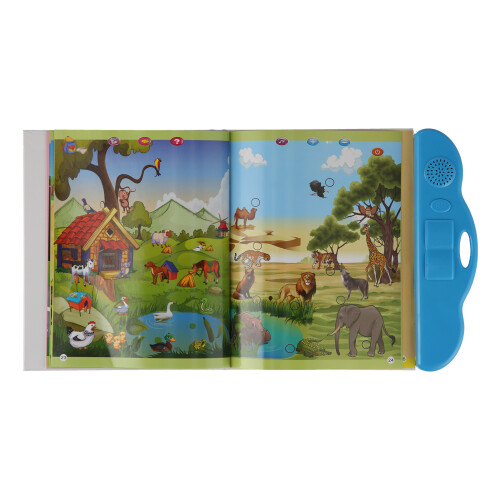 Libro sonoro elettronico 3xAAA, 24,5x2x23,5 cm, Blu 2