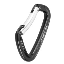 Moschettone da arrampicata in alluminio 24kN/7kN Nero Celeste
