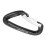 Moschettone da arrampicata in alluminio 24kN/7kN Nero Celeste 16