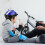 Casco professionale regolabile per bambini, blu, taglia 10