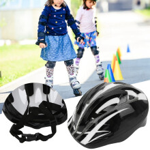 Professional Adjustable Children Skateboarding Helmet Kid Skating Multi Sport Helmet(Black )