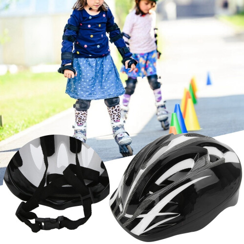 Casco regolabile per bambini da skateboard multi-sport nero