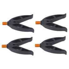 4 pezzi di supporti per canne da pesca a forma a V, distanza tra le aperture di 3,6 cm, nero