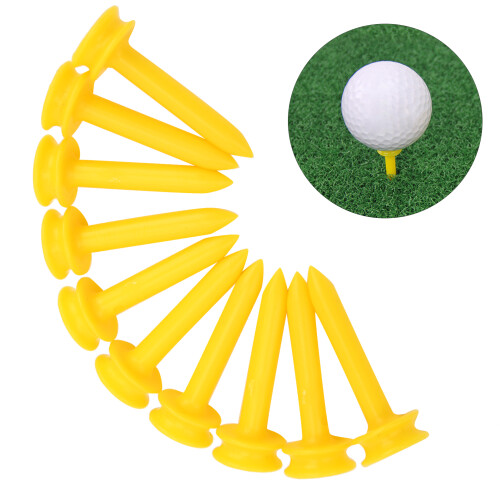 100 pezzi di tee da golf in plastica gialla professionali