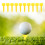 100 pezzi di tee da golf in plastica gialla professionali 12