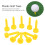 100 pezzi di tee da golf in plastica gialla professionali 3