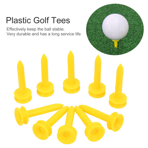 100 pezzi di tee da golf in plastica gialla professionali 2
