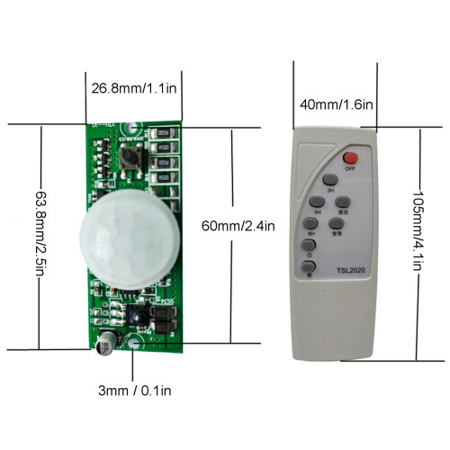 Controllore remoto per lampada solare 3.2V/3.7V 26.8x63.8 2