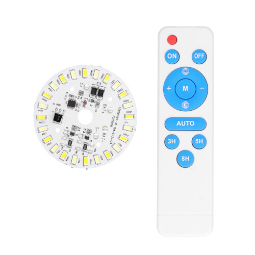 Pannello LED da soffitto da 12 W, 24 LED, 3,2 V/3,7 V, bianco, telecomando 1