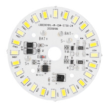 Pannello LED da soffitto da 12 W, 24 LED, 3,2 V/3,7 V, bianco, telecomando