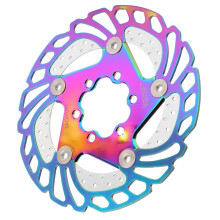 Rotore del freno a disco placcato titanio da 140 mm / 5,5 in con sei fori