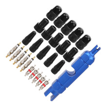 26 pezzi set di anime valvola per biciclette con adattatore americano/francese