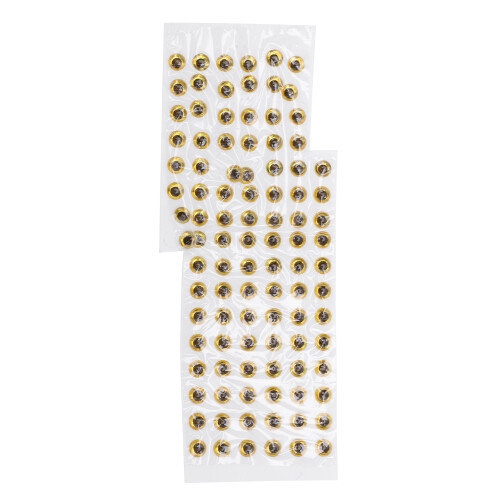 Occhi per esche da pesca 3D, dorati, 4 mm, 100 pezzi, anti-caduta 1