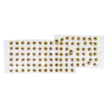 Occhi per esche da pesca 3D, dorati, 4 mm, 100 pezzi, anti-caduta