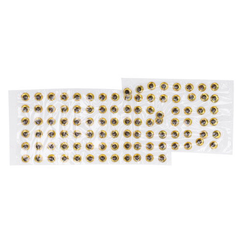 Occhi per esche da pesca 3D, dorati, 4 mm, 100 pezzi, anti-caduta