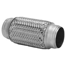 Stainless Steel Exhaust Flex Pipe Double Braided 50x155mm Silver for Car Truck Buses