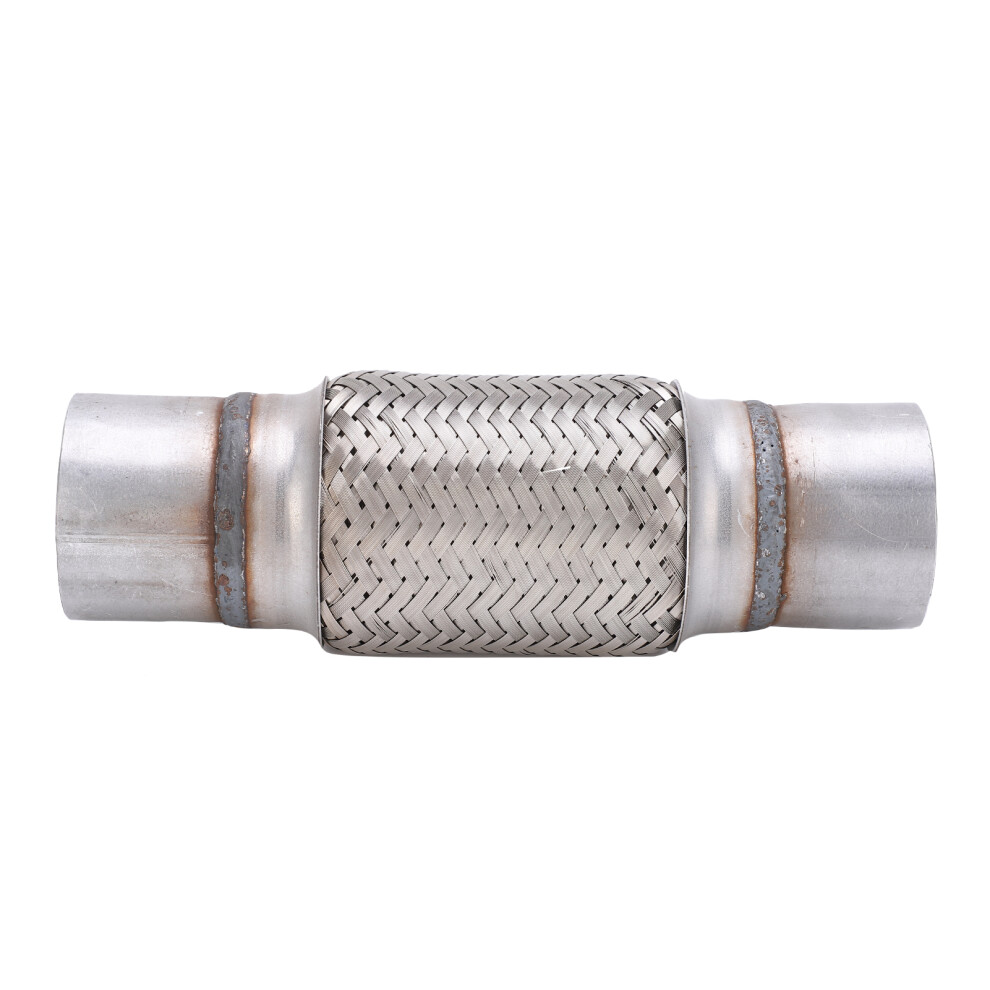 2.5X10in Exhaust Flex Pipe Stainless Steel Corrugated Flexible Joint Tube For Car Trucks 4691322445837