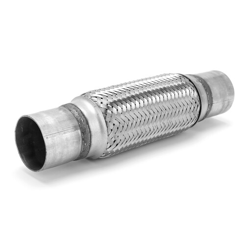 Soufflets d'échappement 2,25x12 po 57 mm inox argent 1