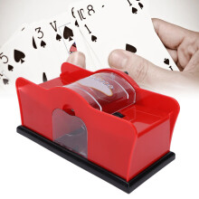 Mescolatore manuale di carte per 1-2 mazzi, rosso, 23x11x11 cm