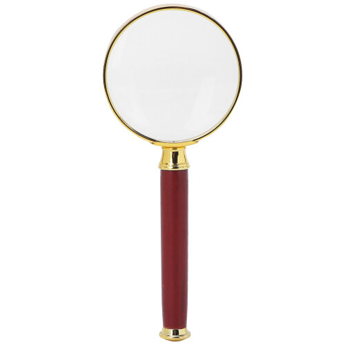 Loupe à main 10x, bois rouge 52 mm/2,05 po 1