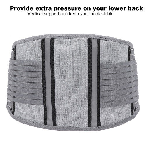 Lower Back Brace Lumbar Support Belt with Reflective Straps for Running ClimbingL 2