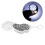 Loupe de poche pliable 8X 20X argent 50mAh 14