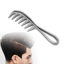Pettine districante per capelli a denti larghi ABS grigio 19x5 cm