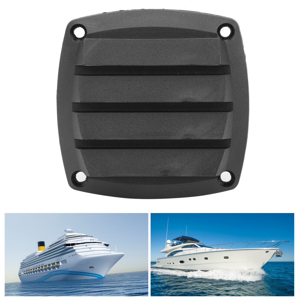 3In Marine Air Vent Grille Ventilation Ducting Louver Cover Black Plastic For Yacht 7891322448747
