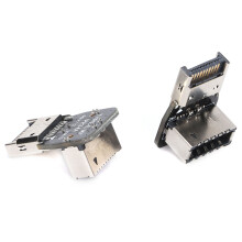 2 pièces en métal USB 3.1 10 Gbps Type-E mâle-femelle adaptateur