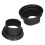 2 pièces gel de silice étanche coussin de protection pour cache-enceinte noir 4