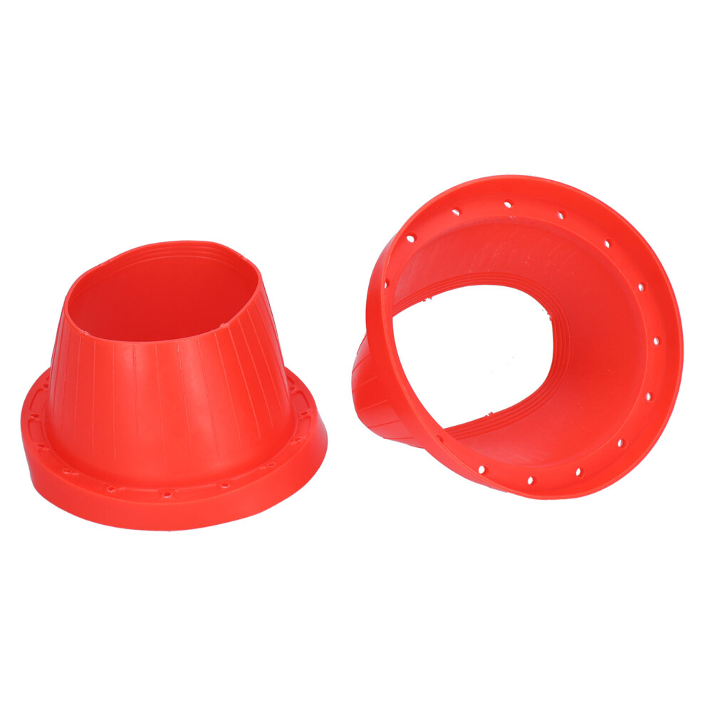 2Pcs Car Speaker Waterproof Cover Silica Gel Insulation Protective Pad Mount Adapter Red 3481322455919